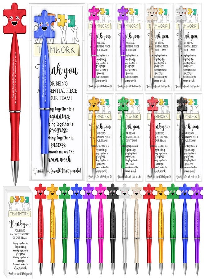 Sinload 25 Sets Work Team Gifts Bulk Puzzle Pens Inspirational Ballpoint Pen Positive Card Employee Appreciation Gifts Team Building Thank You Gift for Coworker Staff Social Worker Teacher (Proud) - Image 1