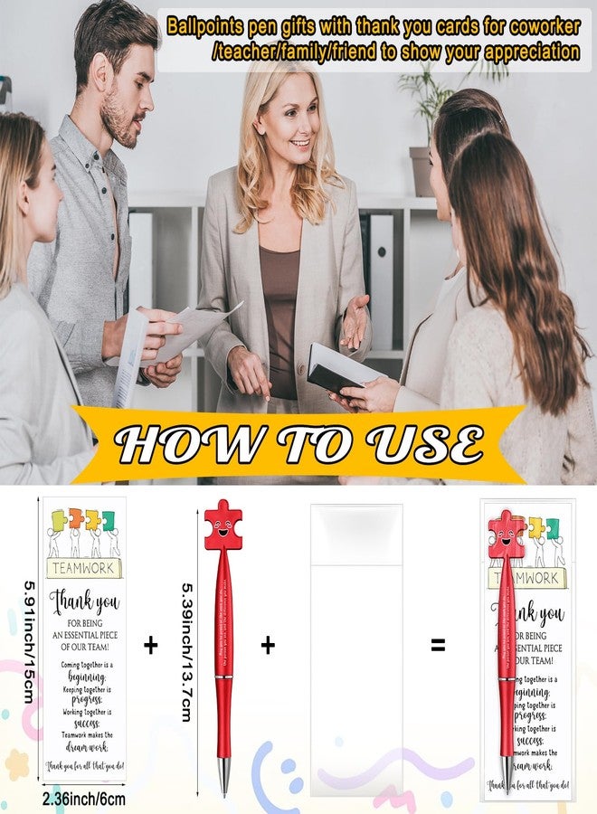 Sinload 25 Sets Work Team Gifts Bulk Puzzle Pens Inspirational Ballpoint Pen Positive Card Employee Appreciation Gifts Team Building Thank You Gift for Coworker Staff Social Worker Teacher (Proud) - Image 3