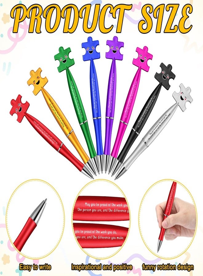 Sinload 25 Sets Work Team Gifts Bulk Puzzle Pens Inspirational Ballpoint Pen Positive Card Employee Appreciation Gifts Team Building Thank You Gift for Coworker Staff Social Worker Teacher (Proud) - Image 2