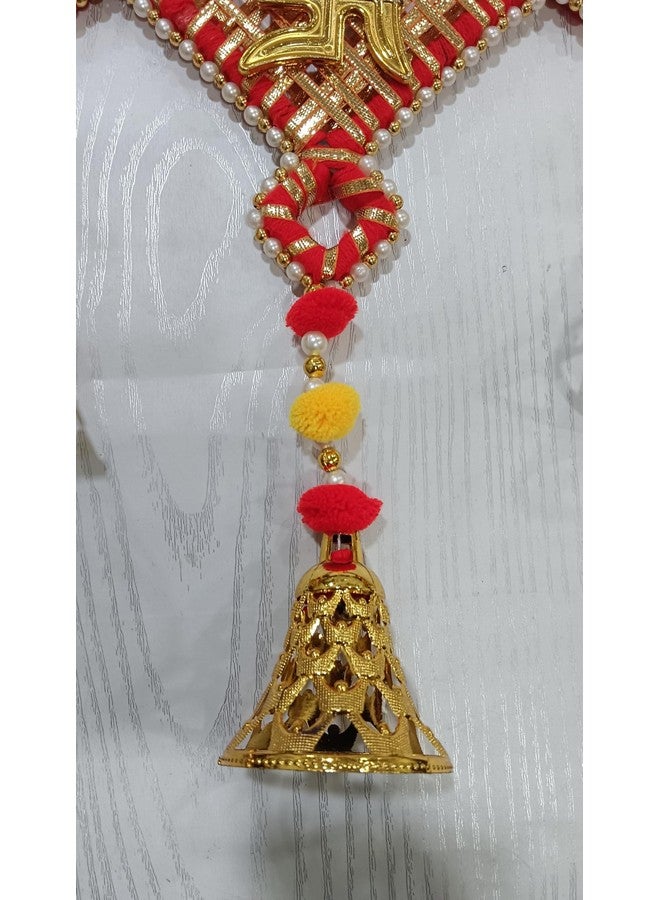 Sellplus Decorative Subh-Labh Pom - Pom Bell Hanging | Diwali | Marriage | Party | and All Festival Decor | Home | Wall | Main Door | Office | Etc Decoration Item (Pack of 2) - Image 4