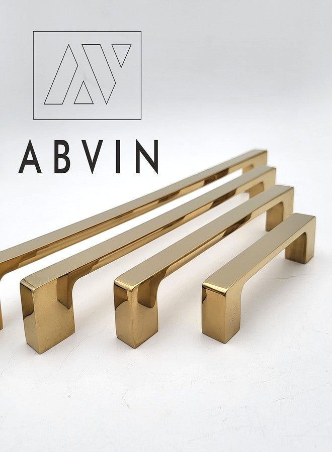 ABVIN مقابض ABVIN Premium PVD الذهبية، أدوات خزائن ذهبية عصرية، مقابض أثاث للأبواب والخزائن والأدراج (قطعة واحدة) (96 مم (4 بوصة))، مقبض سحب - Image 3
