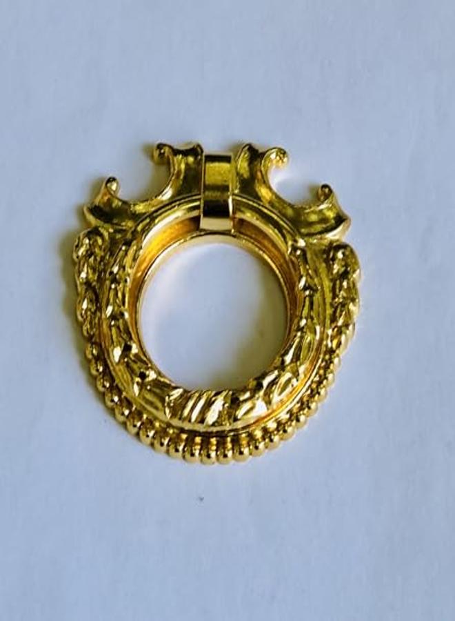 مقبض خزانة مصنوع من الذهب والنحاس الإيطالي مقاس 5 سم - Image 2