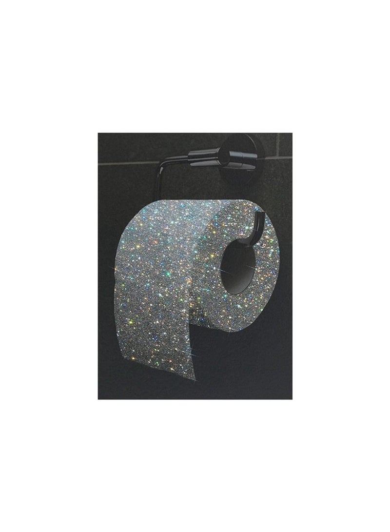 GGOOT Canvas Painting Wall Art Color Glitter Diamond Toilet Roll Paper Creative Canvas Prints Bedroom Living Room Bathroom Decor Poster - Image 1