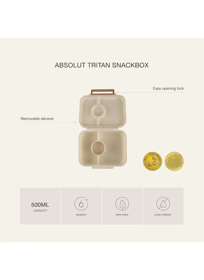 Citron Tritan Snackbox With 3 Compartments For Kids, Leak Proof And Bpa Free - Unicorn Blush Pink