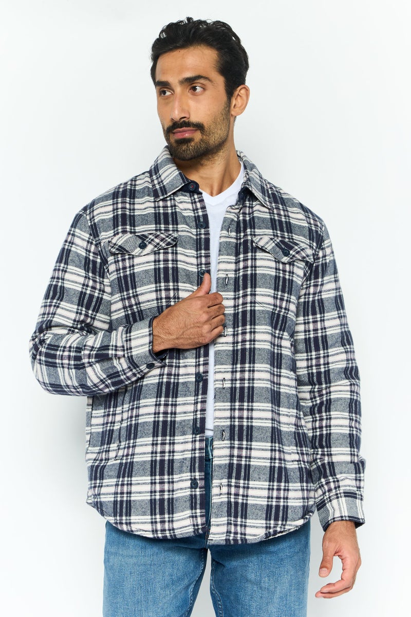 Rainforest Men Plaid Jacket Shirt, Olive - Image 1