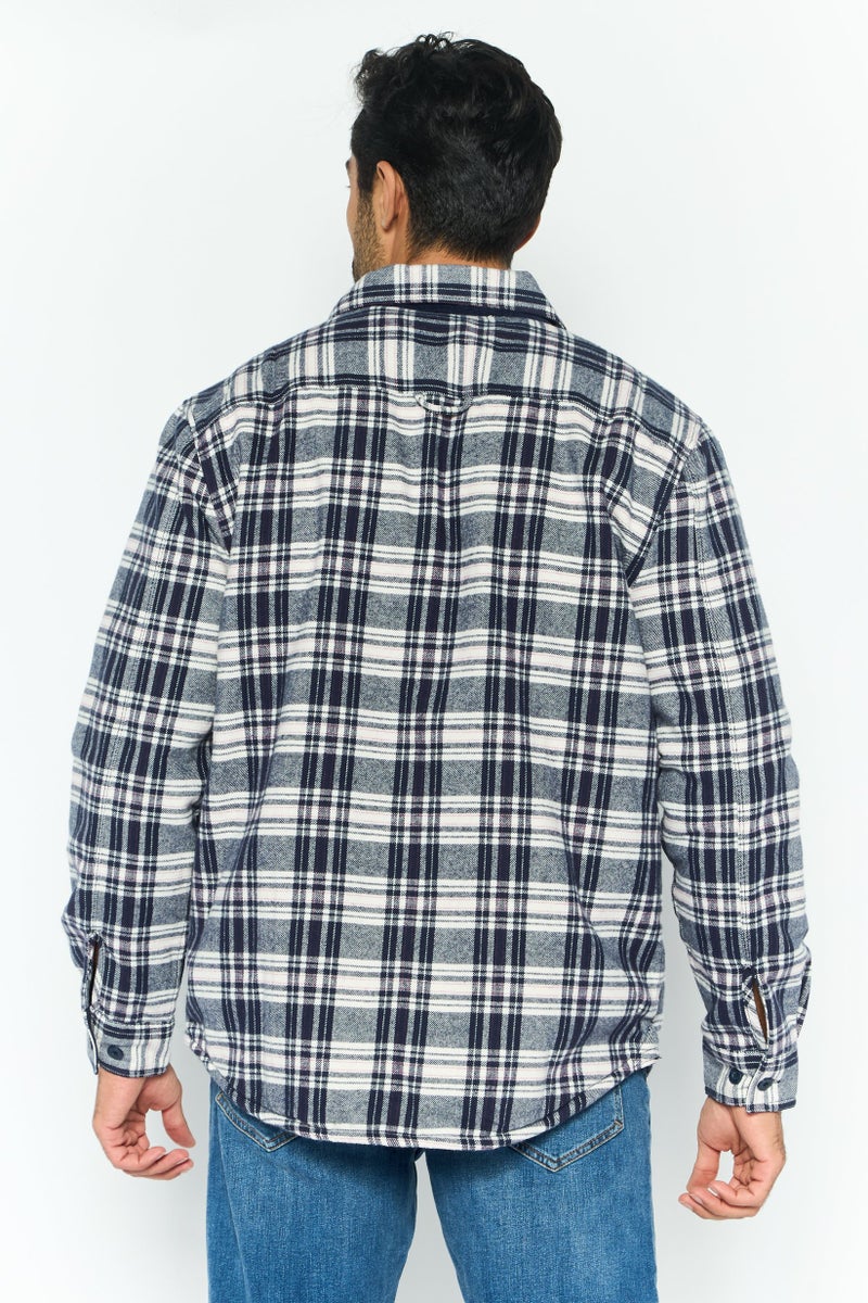 Rainforest Men Plaid Jacket Shirt, Olive - Image 3