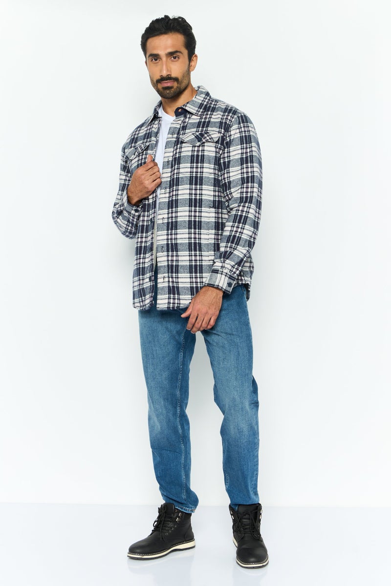 Rainforest Men Plaid Jacket Shirt, Olive - Image 4