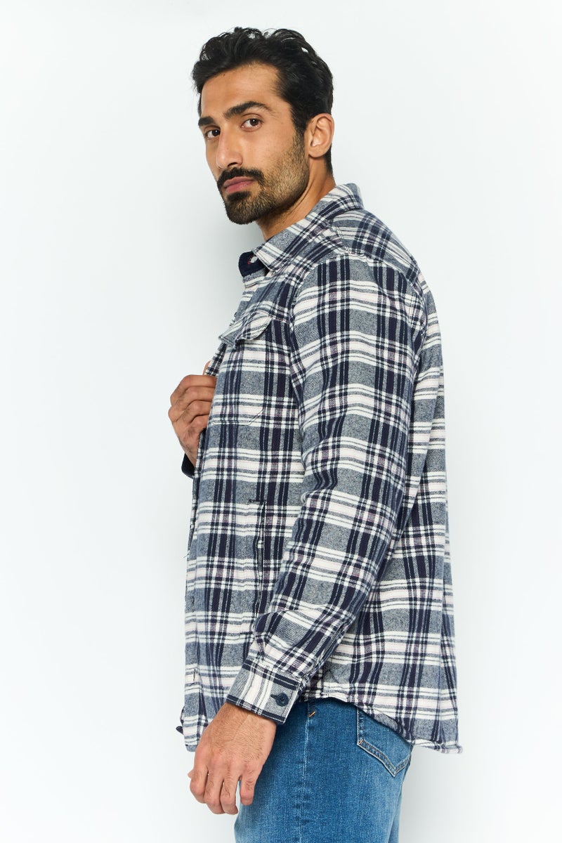 Rainforest Men Plaid Jacket Shirt, Olive - Image 2