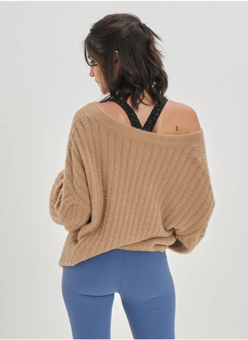 Aerie V-Neck Ribbed Sweater