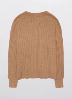 V-Neck Ribbed Sweater - pzsku/ZDCEB806C1DD1DAD1145DZ/45/_/1739120917/9cc98f03-43bc-4666-89cc-f4a68d48a26d