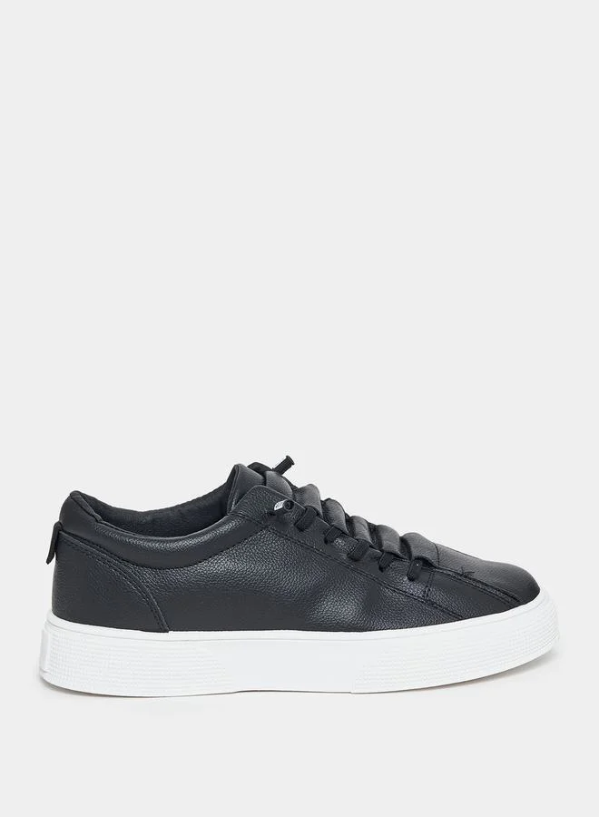 Styli Faux Leather Accent Platform Sole Sneakers