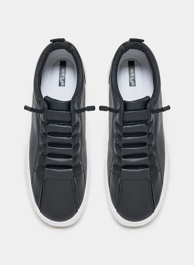 Styli Faux Leather Accent Platform Sole Sneakers