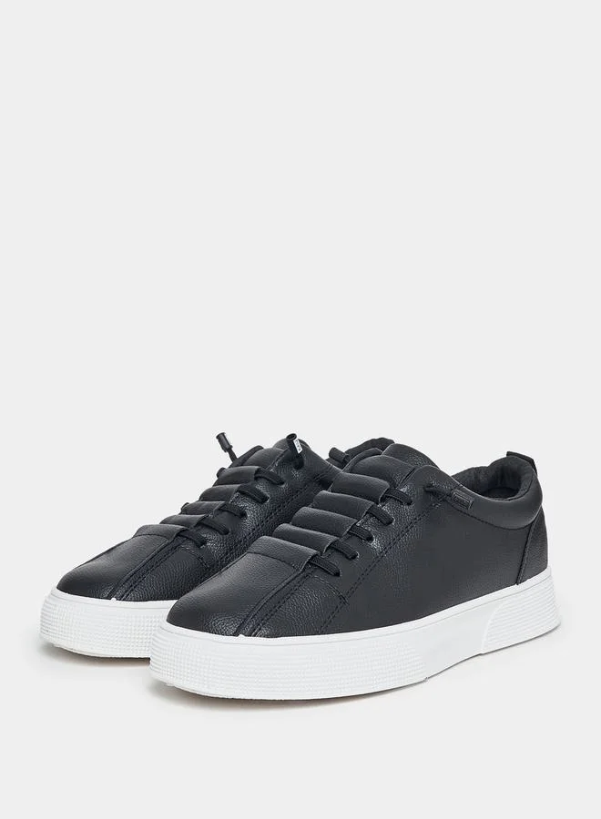 Styli Faux Leather Accent Platform Sole Sneakers