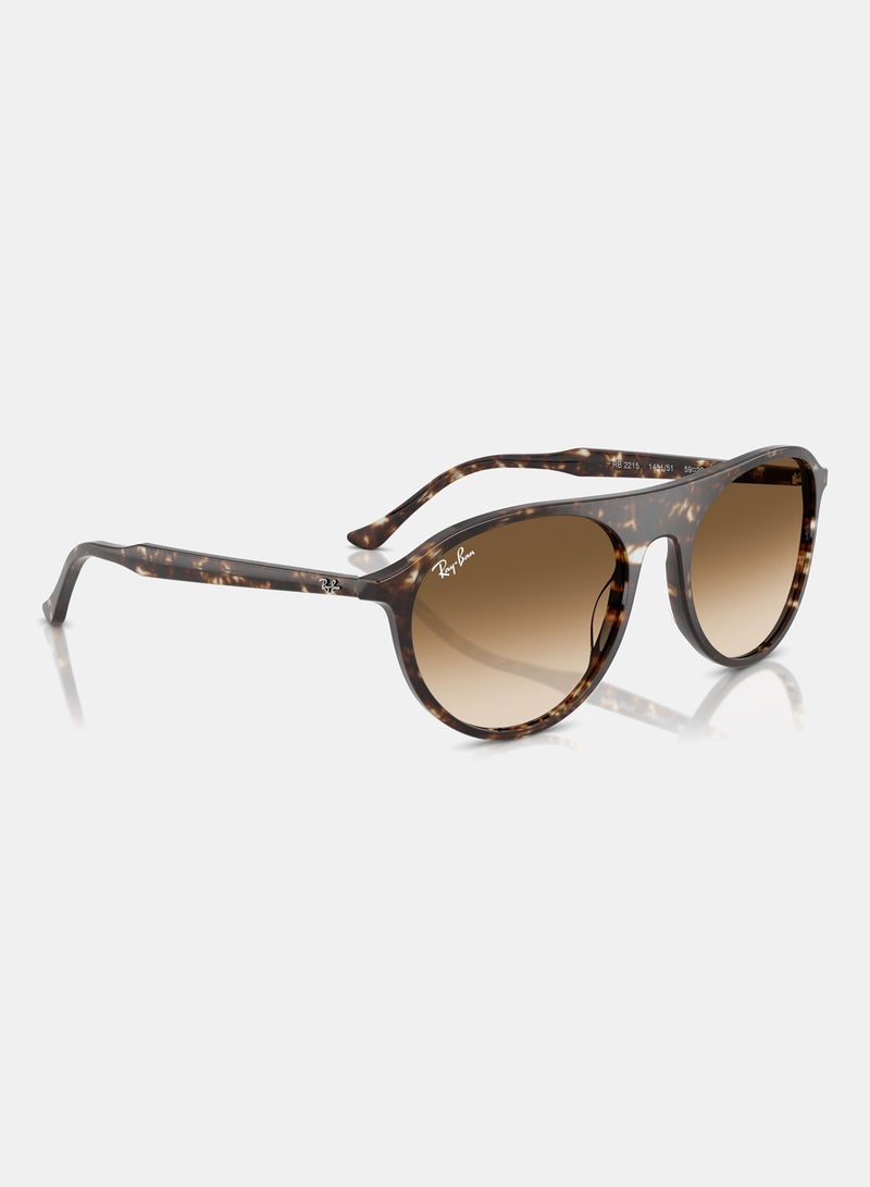 راي بان Men Full Rimmed Aviator Sunglasses 0RB2215 - Image 3
