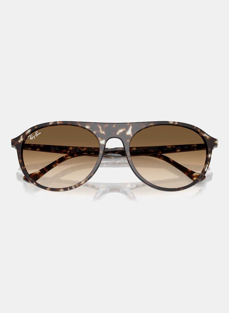 راي بان Men Full Rimmed Aviator Sunglasses 0RB2215 - Image 5