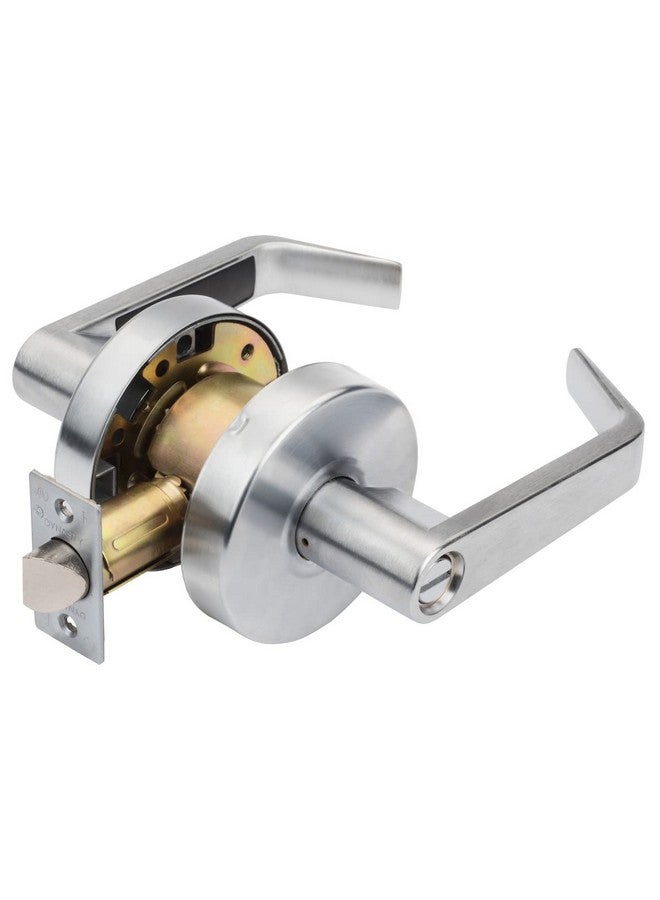 Dynasty Hardware AUG-20-26D Grade 2 Commercial Duty Privacy Lever Door Lock, ADA, Satin Chrome Finish - Image 1