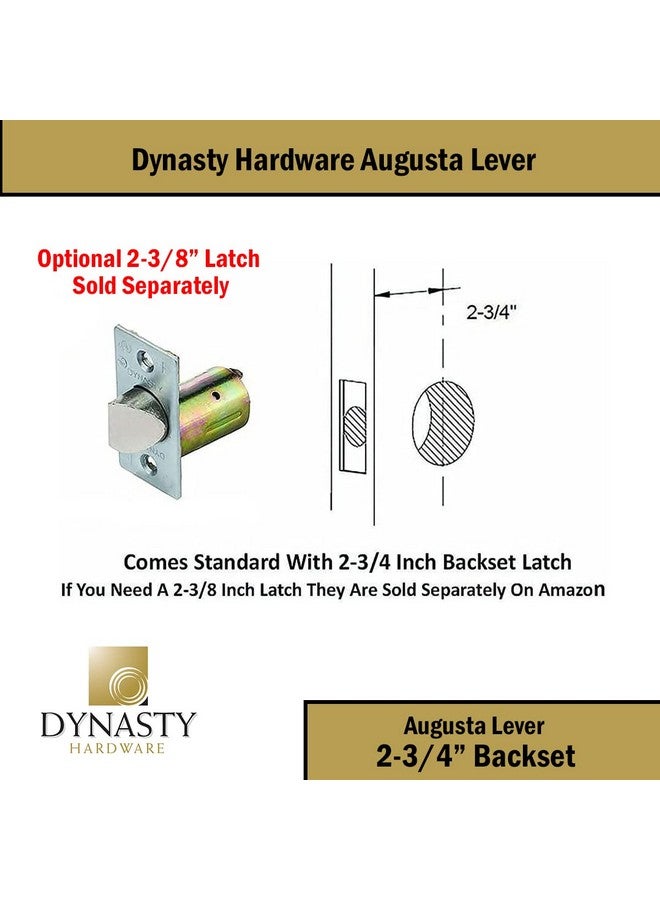 Dynasty Hardware AUG-20-26D Grade 2 Commercial Duty Privacy Lever Door Lock, ADA, Satin Chrome Finish - Image 5