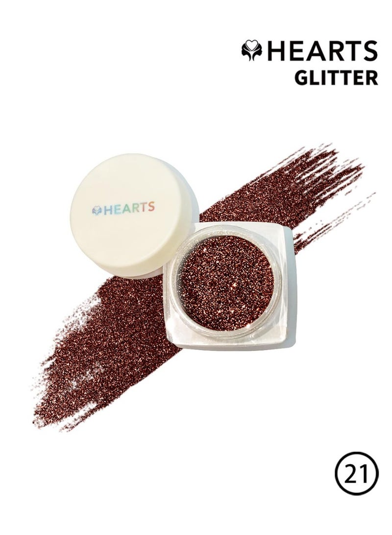 Hearts Loose Powder Glitter 21 - 3g
