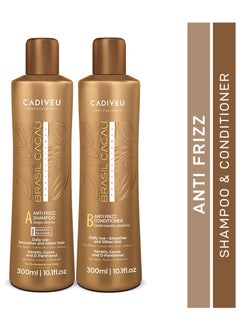 Cadiveu CADIVEU Brasil Cacau Anti Frizz Shampoo and conditioner 300ml Pack of 2  - Image 2