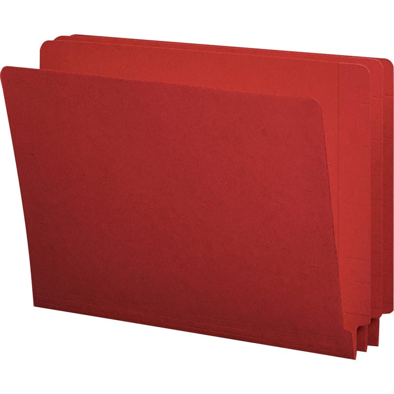 Smead End Tab File Folder, Shelf-Master Reinforced Straight-Cut Tab, Letter Size, Red, 100 Per Box (25710) - Image 4