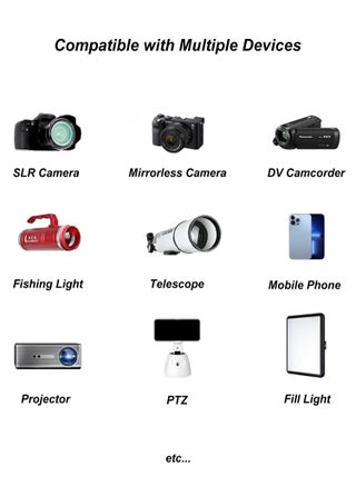 Portable Metal Tripod - 150cm Foldable Stand - 360° Rotation - Mobile Phone Holder - Compatible with Projector, Fill Light, Slr Camera, Mirrorless Camera, Gimbal, Telescope - view 5