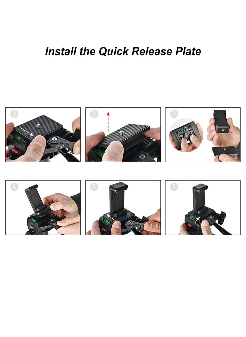 Portable Metal Tripod - 150cm Foldable Stand - 360° Rotation - Mobile Phone Holder - Compatible with Projector, Fill Light, Slr Camera, Mirrorless Camera, Gimbal, Telescope