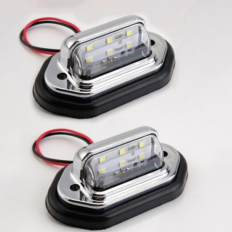 Healifty قطعتان من شريط إضاءة لوحة الترخيص LED للشاحنات والسيارات والعربات المنزلية والمقطورات سطوع عالي تركيب سهل - Image 5