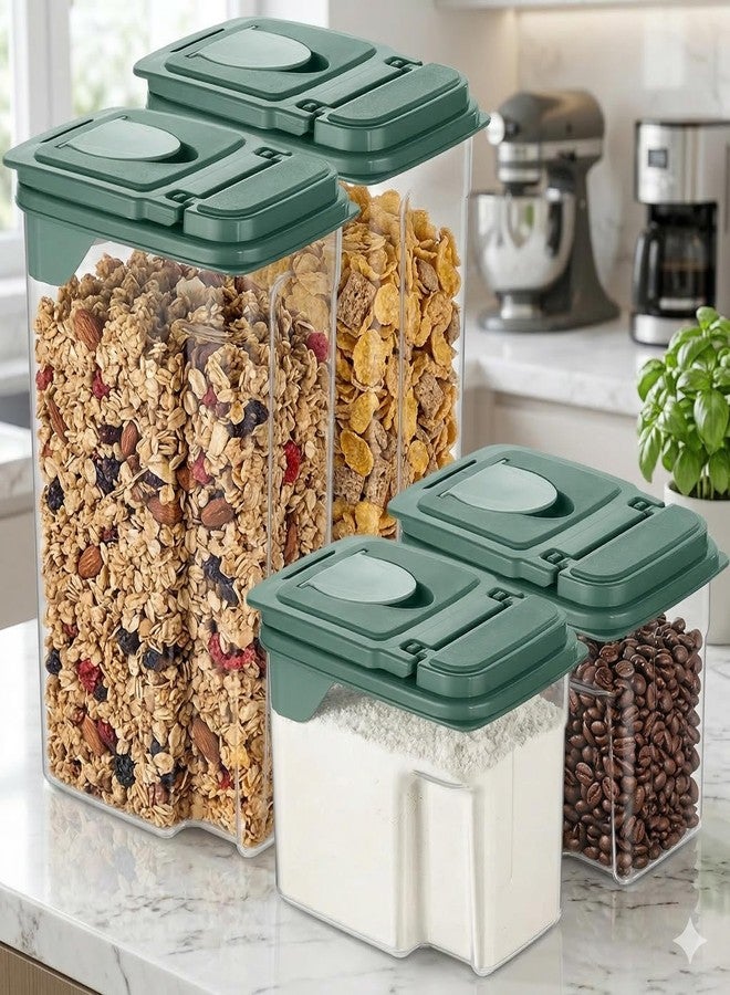 Tribello Food Storage Dispenser with Pour Spout Lid - Pantry Bin - Clear Slim Food Storage Container for Rice, Sugar, Cereal - BPA Free - Kitchen Organization (Small 1.9 Quarts - 2pack) - Image 3