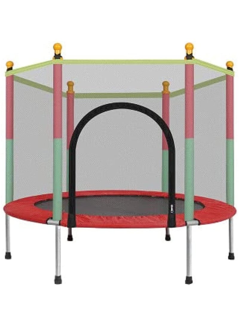 Generic - 140cm Indoor Trampoline with Protection Net Adult Children Jumping Bed Enclosure Outdoor Trampolines Workout Fitness Equipment - Image 1