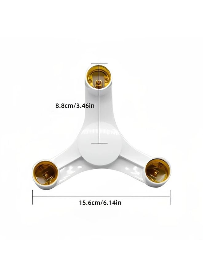 3 In 1 E27 LED Light Bulb Holder Splitter Base Adapter Hardwired Socket Converter 85 265V - Image 3