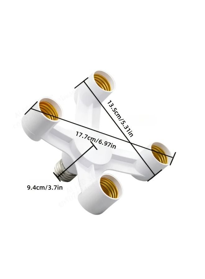 3 In 1 E27 LED Light Bulb Holder Splitter Base Adapter Hardwired Socket Converter 85 265V - Image 5