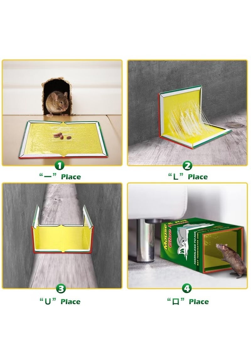 10-Pack Mouse Glue Traps, Rat Glue Traps, Enhanced Stickiness Mouse Traps Traps Sticky Pad Board for House Indoor and Outdoor Rat - Image 5