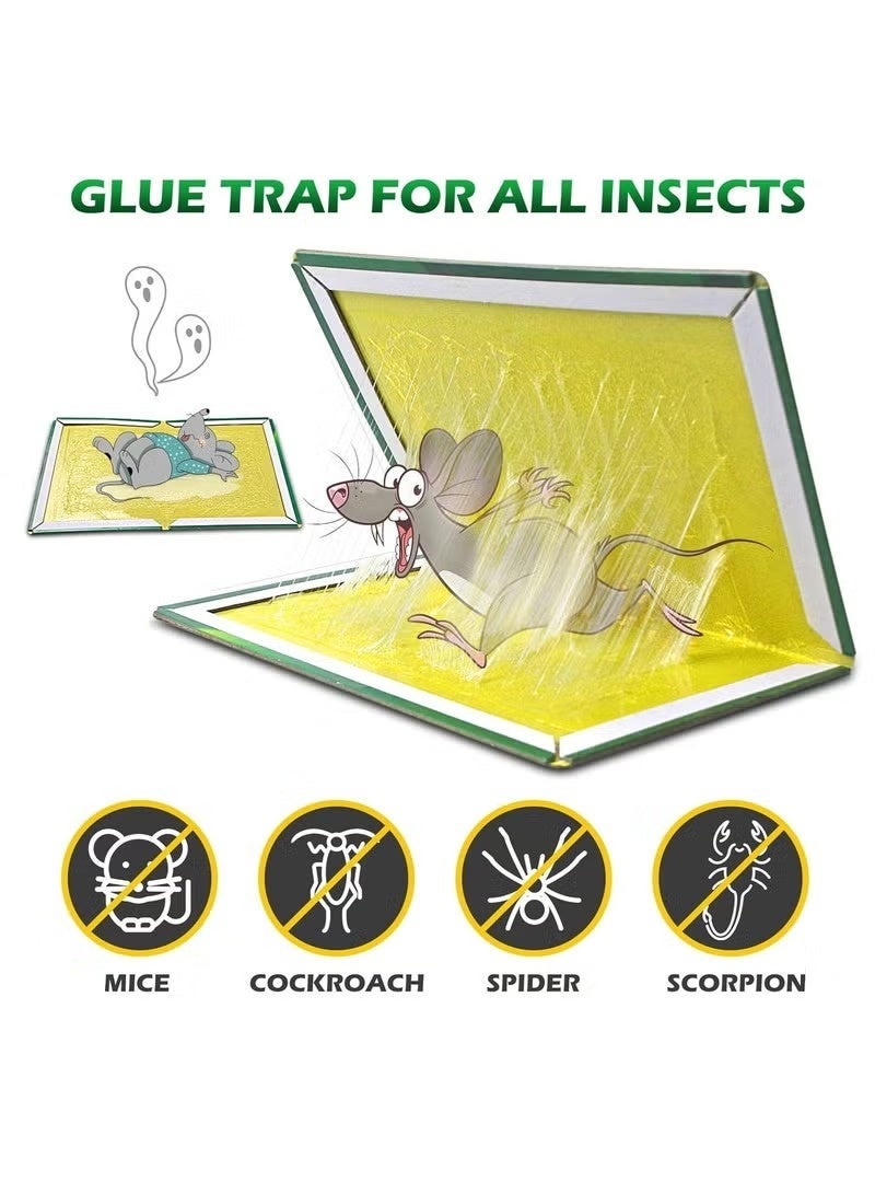 10-Pack Mouse Glue Traps, Rat Glue Traps, Enhanced Stickiness Mouse Traps Traps Sticky Pad Board for House Indoor and Outdoor Rat - Image 4