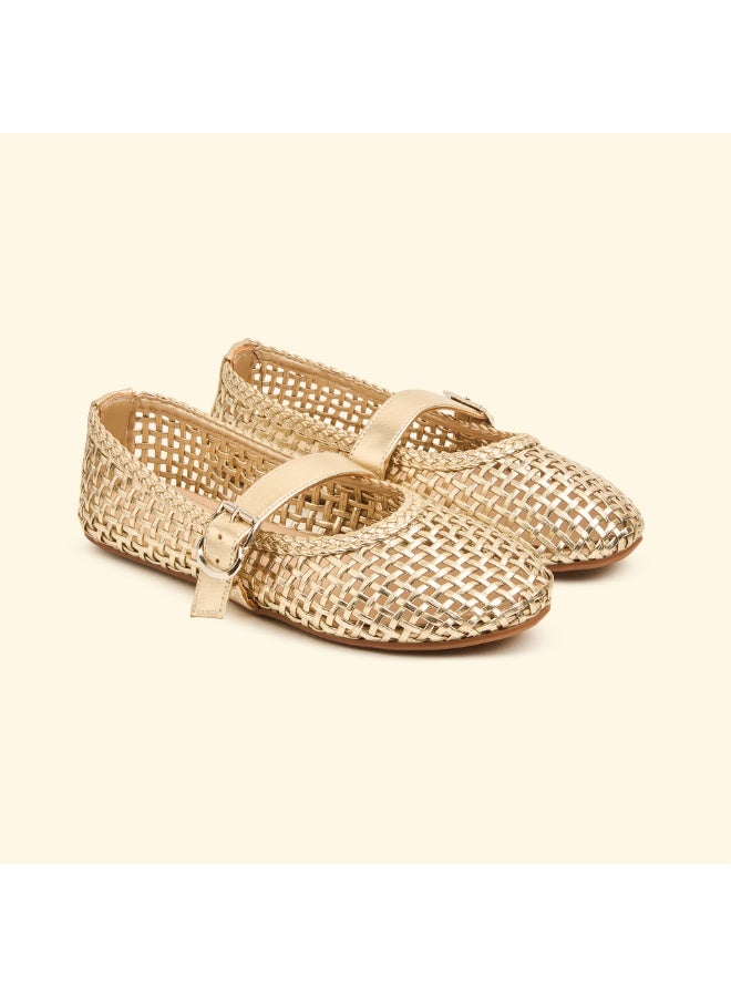 BOU woven-mary-jane-gold - Image 2