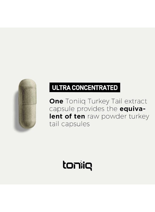 Toniiq 30% Beta Glucans 12,000mg 10x Concentrated Ultra High Strength Turkey Tail Mushroom Extract - Highly Concentrated and Bioavailable - 120 Veggie Capsules - Image 5