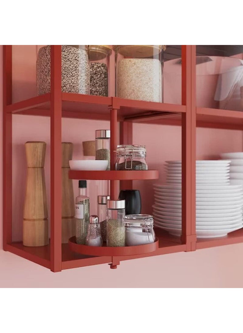 MARIAS KOMMERCE MARIAS KOMMERCE ENHET Swivel Microwave Oven Rack DoubleWalled 40x21 cm 1575x825 inches RedOrange  - Image 3