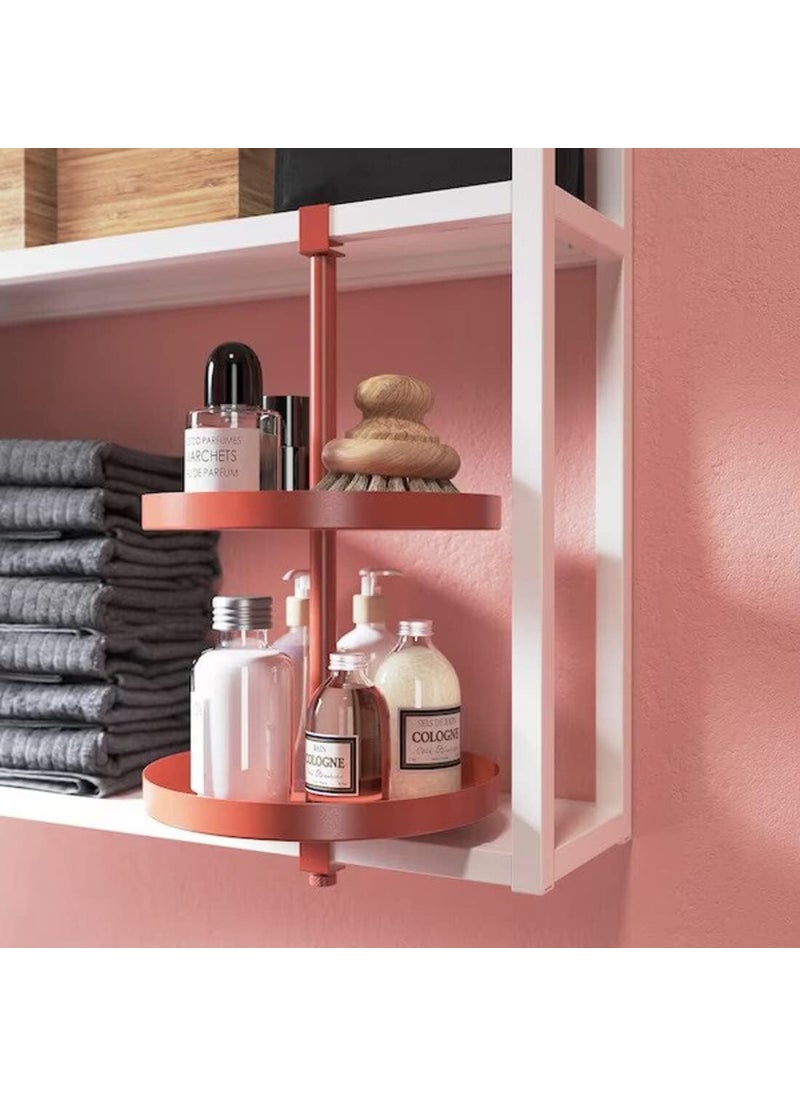MARIAS KOMMERCE MARIAS KOMMERCE ENHET Swivel Microwave Oven Rack DoubleWalled 40x21 cm 1575x825 inches RedOrange  - Image 2