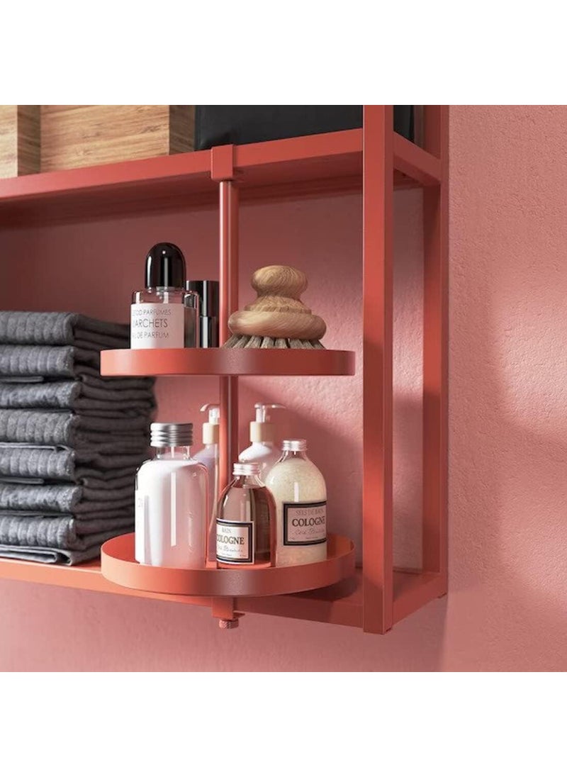 MARIAS KOMMERCE MARIAS KOMMERCE ENHET Swivel Microwave Oven Rack DoubleWalled 40x21 cm 1575x825 inches RedOrange  - Image 4