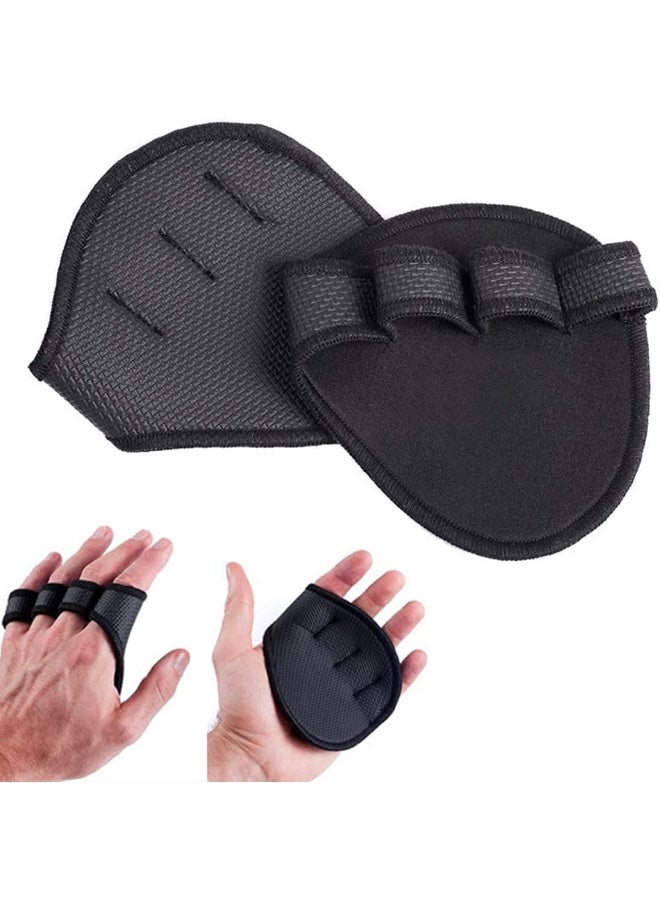 ECVV Gripad01-B Grip Pads Lifting Grips With 4 Finger Loop Lifting Anti Slip Pads Alternative Weightlifting Powerlifting Yoga Play Ball Fitness Training For Men & Women - Image 1