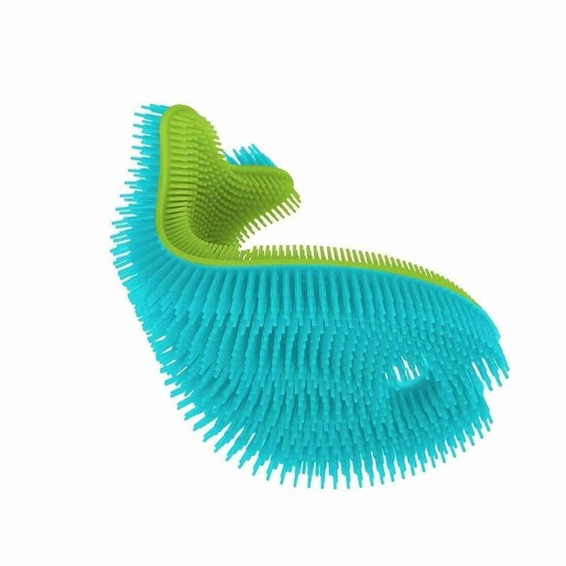Innobaby Bathin Smart Silicone Sensory Fish Bath Scrub for Babies and Toddlers  Aqua Green - Image 1