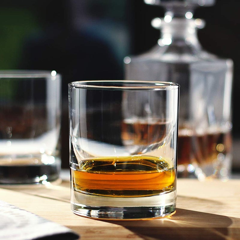 Bavel Rock Style Old Fashioned Whiskey Glasses 11 Ounce  Short Glasses For Camping/Party Set Of 6 - Image 4