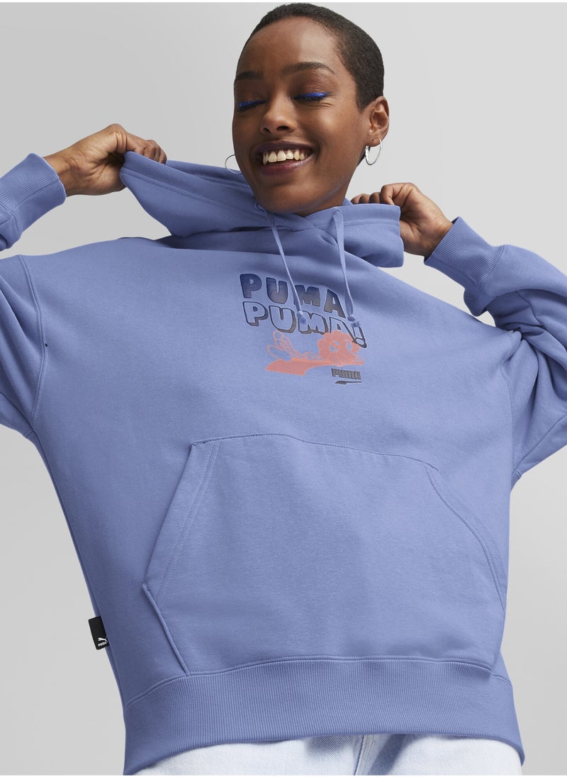 PUMA - Downtown Womens Graphic Hoodie - Image 1