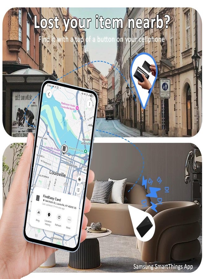 MICFLIP Wallet Tracker Card (Samsung Only),Rechargeable Bluetooth Smart Card Finder Work with Samsung SmartThings APP,0.08in Ultra-Thin Galaxy Smart Tag for Wallets,Passports & Luggage（1 Pack） - Image 3