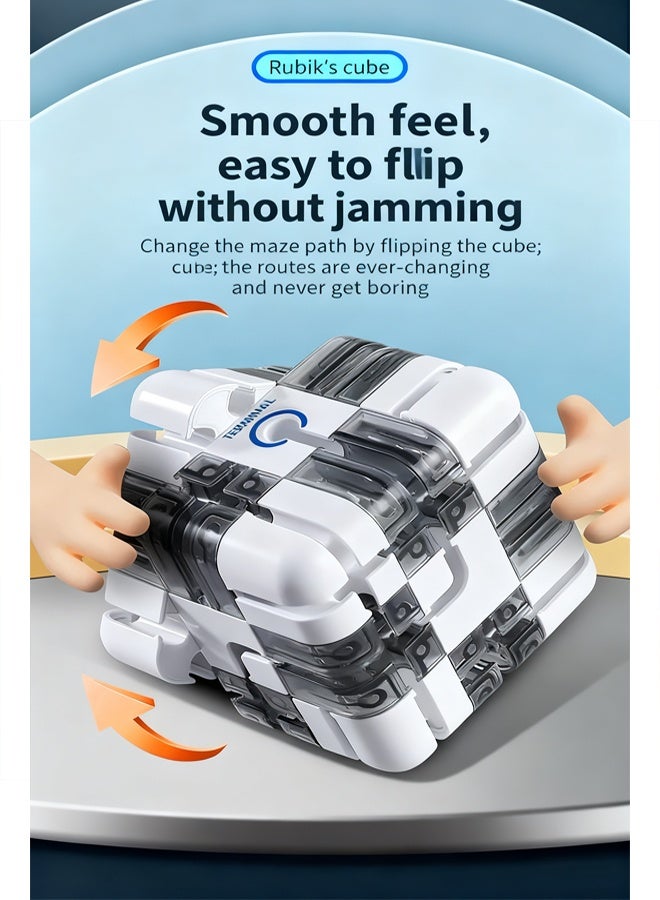 زيمي [مكعب المتاهة ثلاثي الأبعاد] مكعب متاهة سحري ثلاثي الأبعاد | مكعب متاهة أحجية لعبة تعليمية للأطفال والكبار، لعبة تعليمية للأطفال، هدايا حفلات أعياد الميلاد مناسبة للأعمار من 3 سنوات فما فوق - Image 3