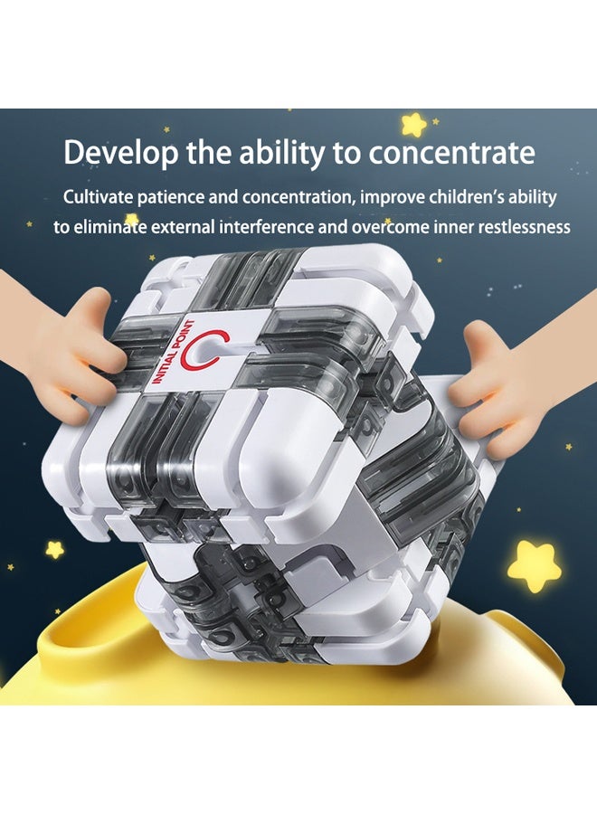 زيمي [مكعب المتاهة ثلاثي الأبعاد] مكعب متاهة سحري ثلاثي الأبعاد | مكعب متاهة أحجية لعبة تعليمية للأطفال والكبار، لعبة تعليمية للأطفال، هدايا حفلات أعياد الميلاد مناسبة للأعمار من 3 سنوات فما فوق - Image 2