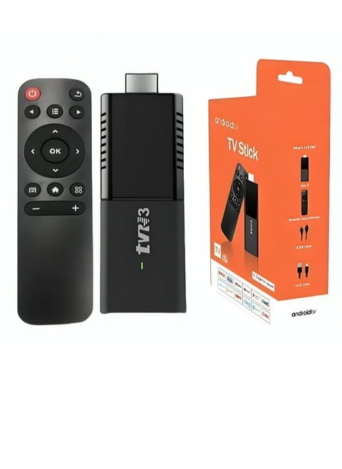 Android TV Stick with Remote Control 4K Resolution Ultra HD Streaming Device Bluetooth Streaming Media Player Web and Home Media and Internet Set Top TV Stick 8GB Memory and 1 GB Ram