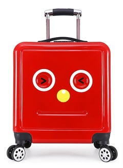 Generic Kids Travel Suitcase Trolley, 20" Carry-on Luggage with Emoji Sticker & Spinner Wheels, Water-resistant PC Kids Luggage Bag for Boys and Girls  - Image 1