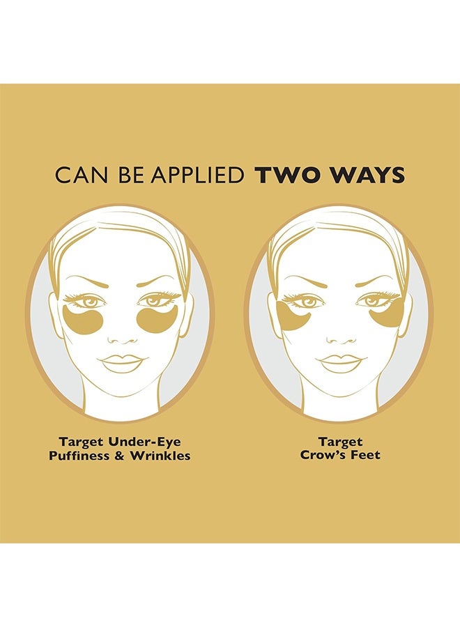 بيتر توماس روث رقع العين الهيدروجيل الفاخرة 24K ذهب نقي لرفع وتدعيم، رقع تحت العين لمكافحة الشيخوخة، تساعد على رفع وتحسين مظهر منطقة العين، 60 رقعة + ملعقة - Image 4