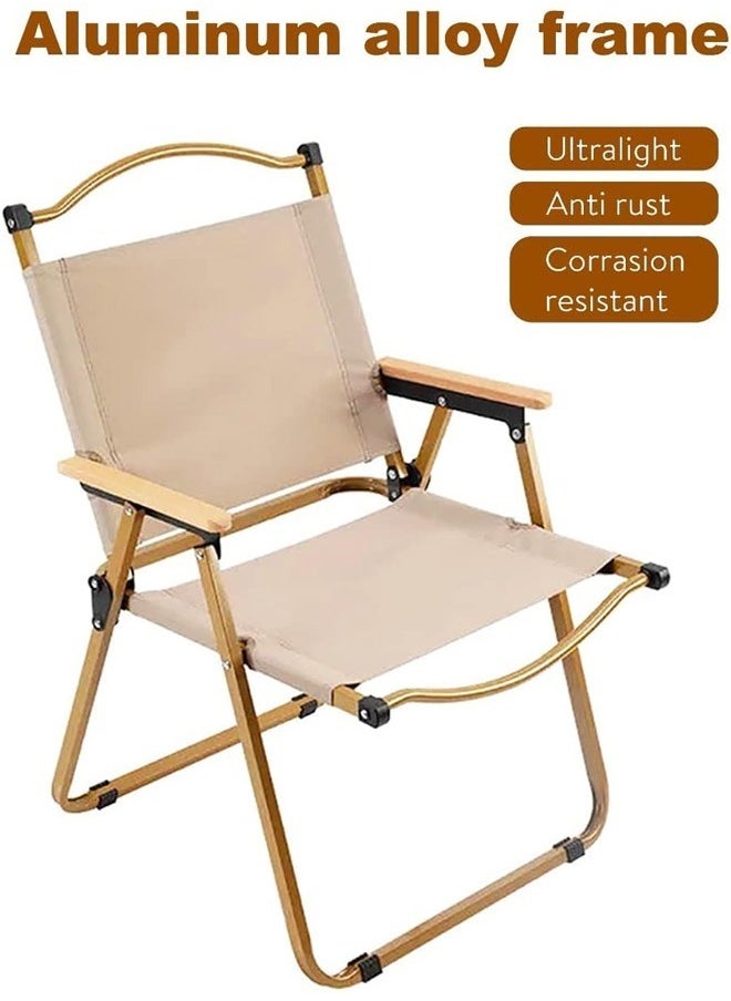 Cady One Two-piece folding chair for camping and trips, beige color  - Image 5