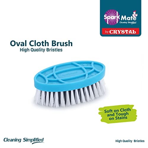 Sparkmate by Crystal Plastic Premium Oval Cloth Brush, Blue - Image 5